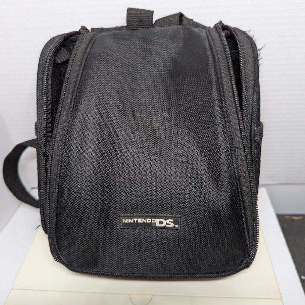 Nintendo DS Mini Backpack Handheld Carry Travel Case Black Clean Working Cond